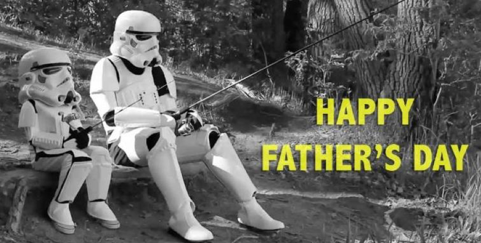 Father and Son Storm Trooper Fishing